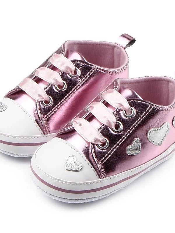 Bright leather love soft bottom toddler shoes