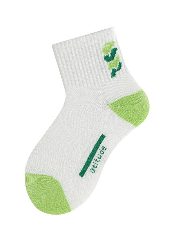 جوارب رياضية للبنين بطول منتصف الساق مزينة بخطوط