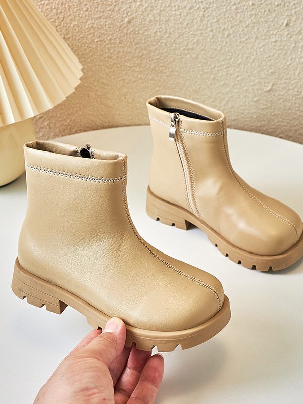 Fashionable All-match Soft-soled Leather Boots