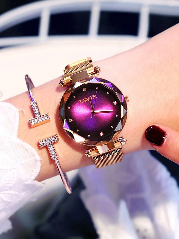 Women's Starry Quartz Lazy Magnet Strap Iron-absorbing Watch