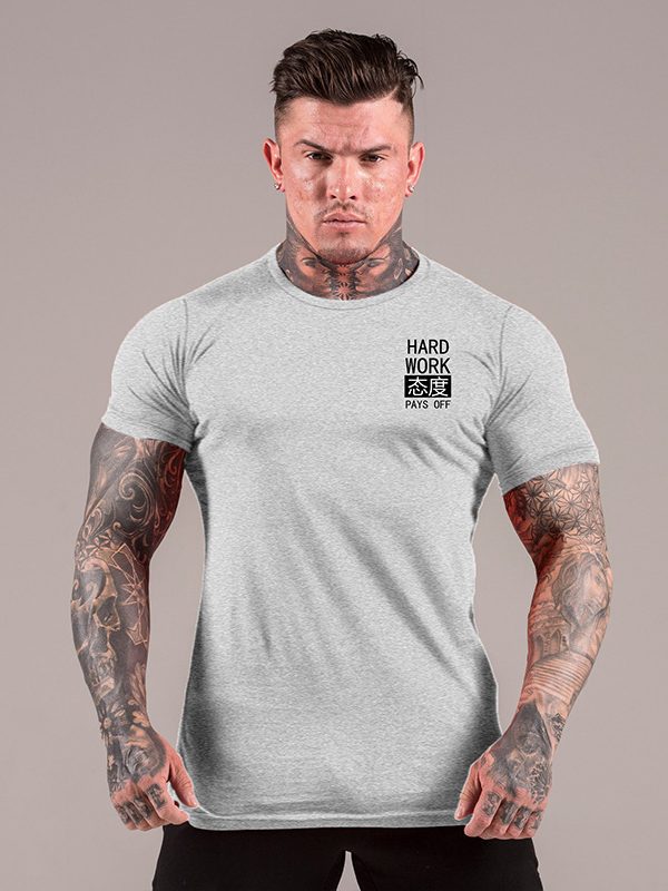 Sports fitness short sleeve men's t-shirt