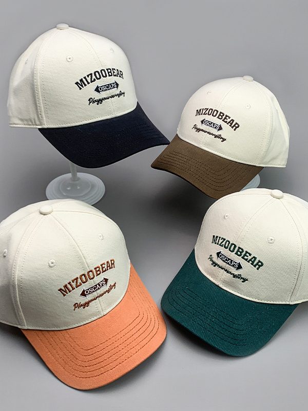 Simple Color Matching Letters Graffiti Cotton Embroidery Sports Breathable Baseball Cap