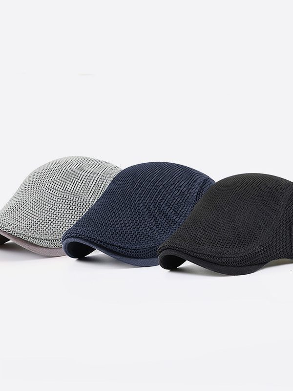 New Style Caps Men's Mesh Breathable Beret Women's