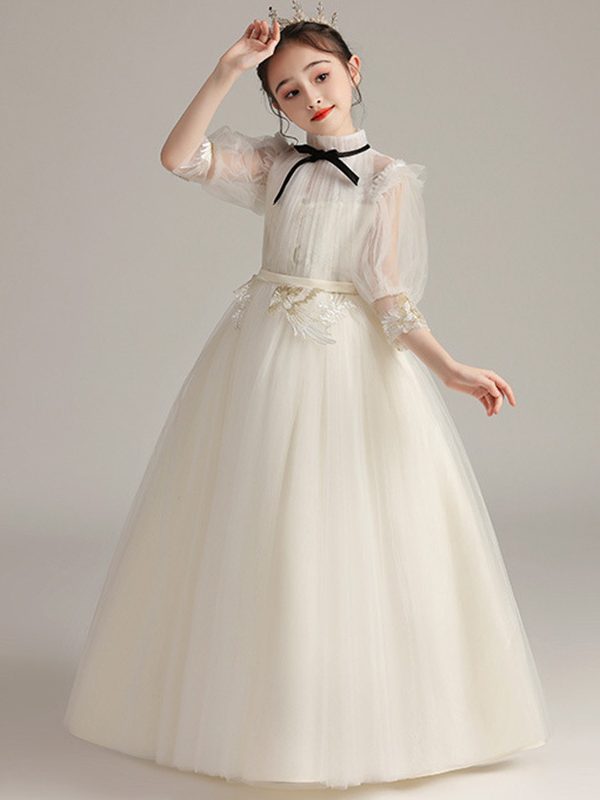 فستان زفاف دانتيل عصري للأطفال