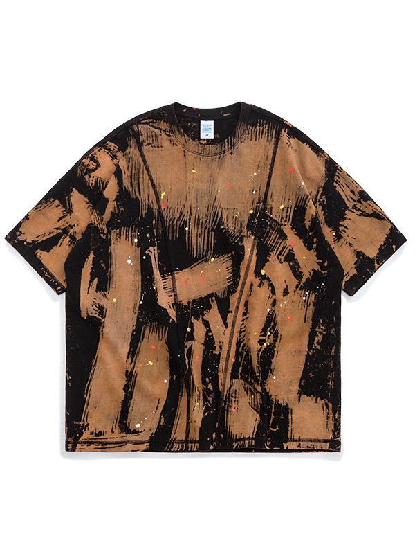 Men's Short Sleeve T-shirt With Double Dyed Pozzo Printing