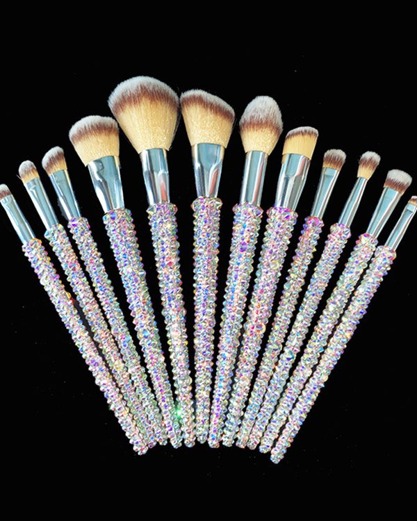 Diamond 12 Gems Makeup Beauty Tool Loose Powder Brush Repairing Concealer Brush