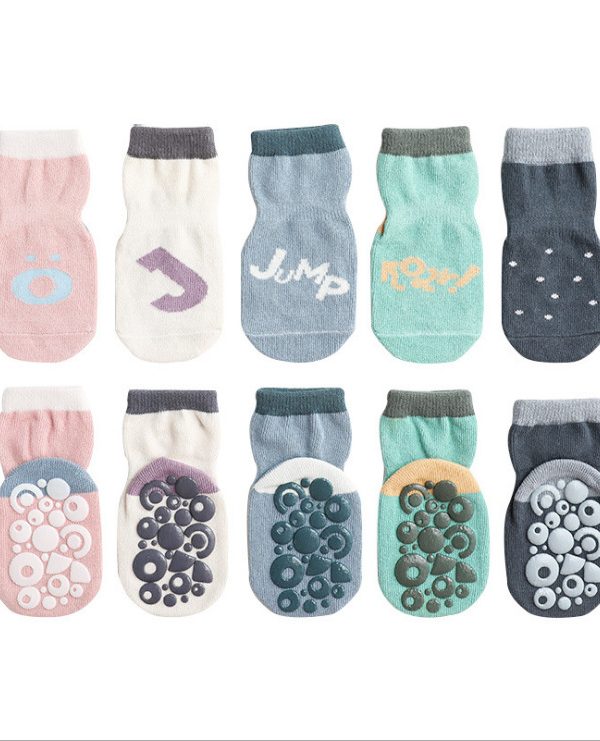 جوارب أرضية، غراء، مانعة للانزلاق، جوارب أطفال صغار، قطن ممشط، جوارب أطفال