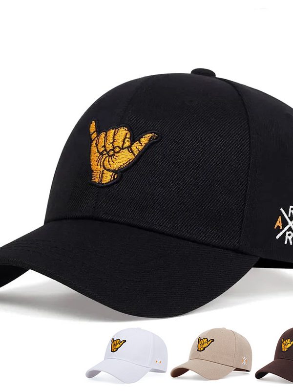 Gesture Embroidery Baseball Cap European And American Outdoor Leisure