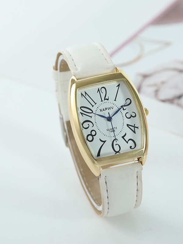 ساعة بحزام مربع وساعة عمل للزوجين