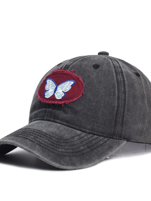 Hat Retro Washed Old Embroidered Peaked Cap