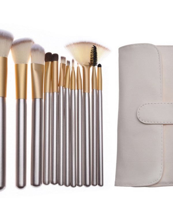Beige Champagne Makeup Brush Suit