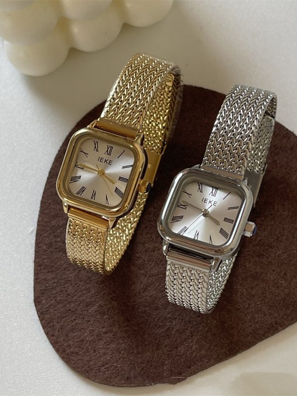 Retro Roman Steel Women's Quartz Watch