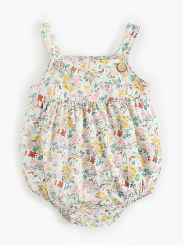 Sling Newborn Clothes Floral Baby Girl Jumpsuit