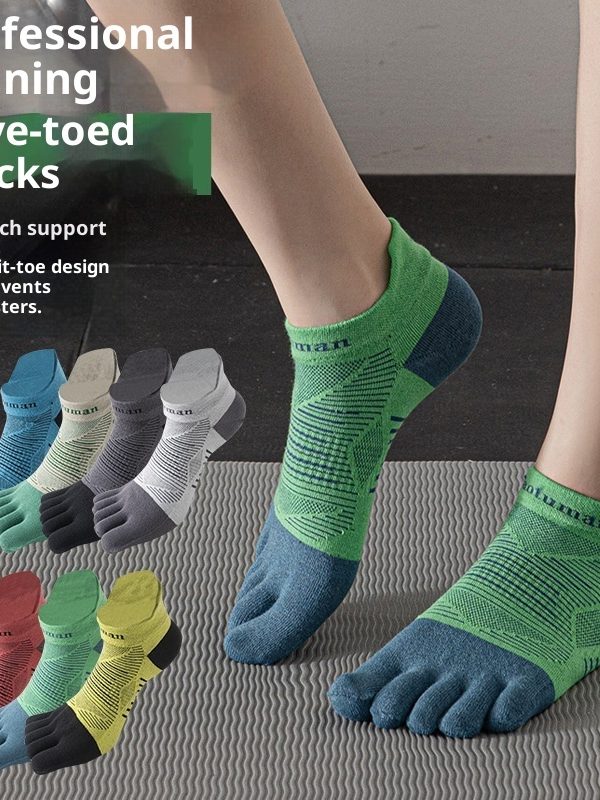 جوارب رياضية رفيعة ومقاومة للتآكل وسريعة الجفاف ومزودة بأصابع منفصلة