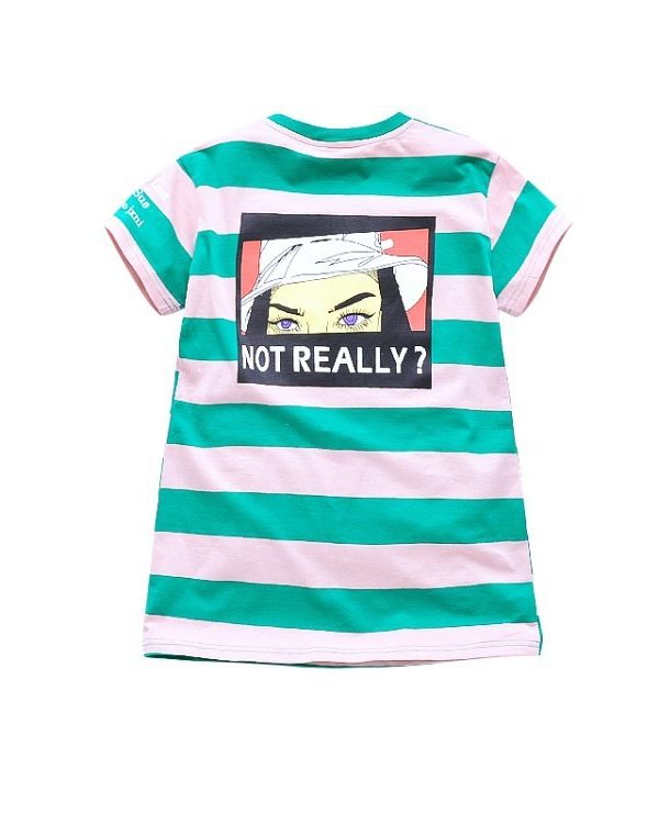 Striped t-shirt bottoming shirt
