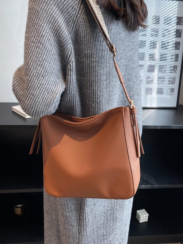Wide Shoulder Strap Large Capacity Simple Fashion Female Bags