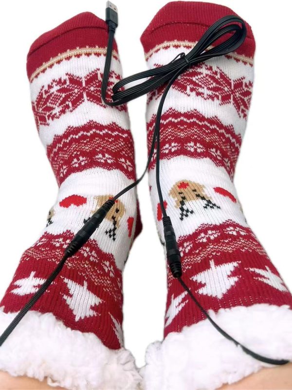 جوارب غرفة تدفئة سميكة كهربائية USB