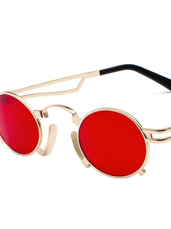 نظارات شمسية بيضاوية معدنية