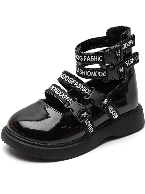 Korean Girl Middle Cut Leather Boots