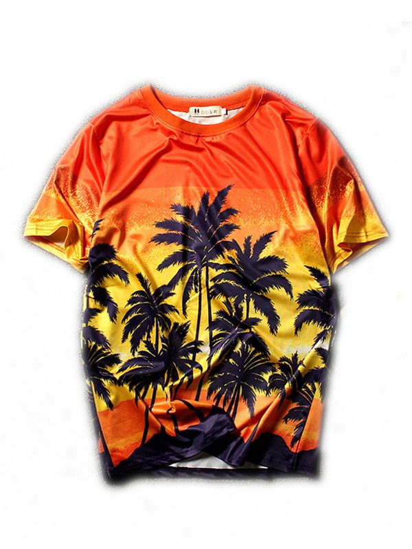 Hawaiian Coconut T-shirt with short sleeves