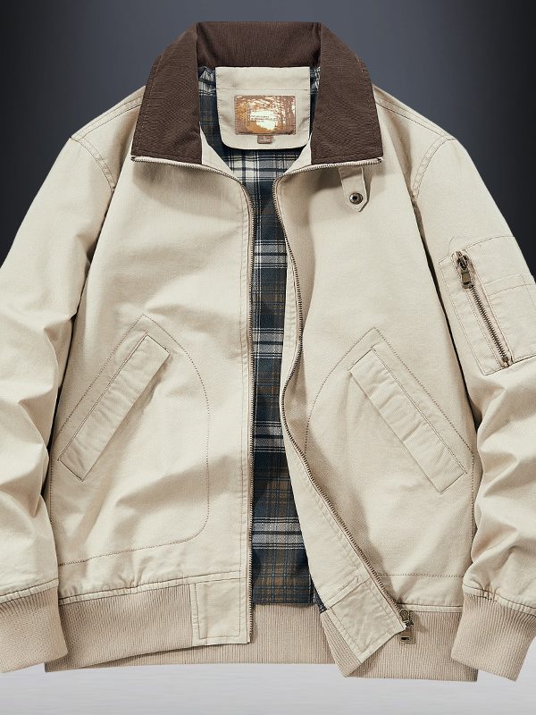 Jacket Baseball Uniform Plus Size New Washed Cotton Flight Jacket