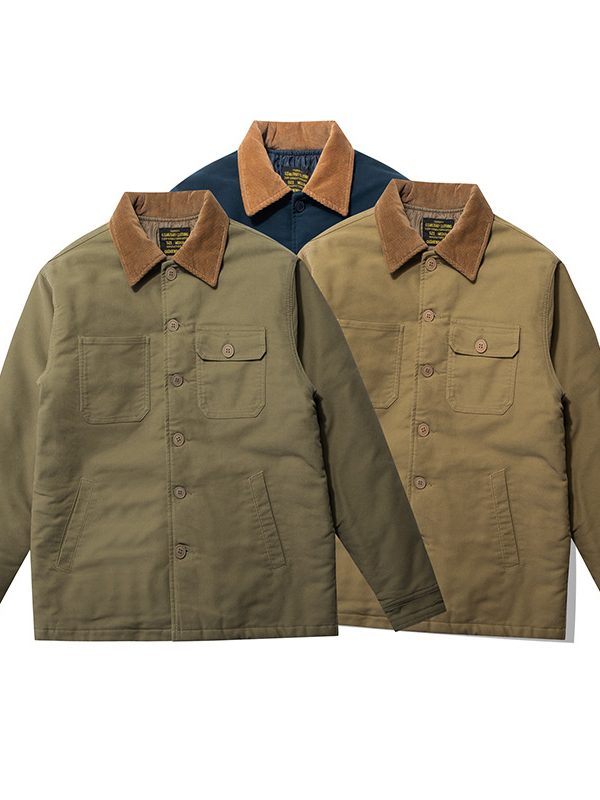 Thickened Multi-bag Quilted Corduroy Multi-color Coat