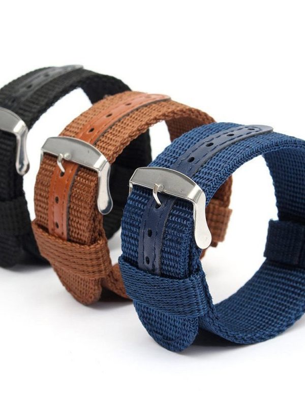 سوار ساعة رياضي خارجي مقاوم للماء مصنوع من النايلون السميك والقماش