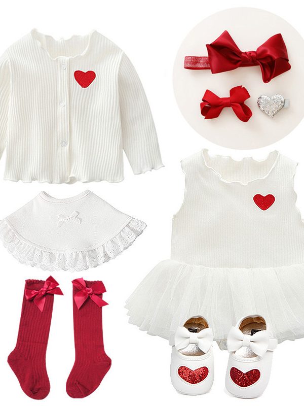 Western Style Sweet And Cute Little Girl Baby Clothes Newborn Suit
