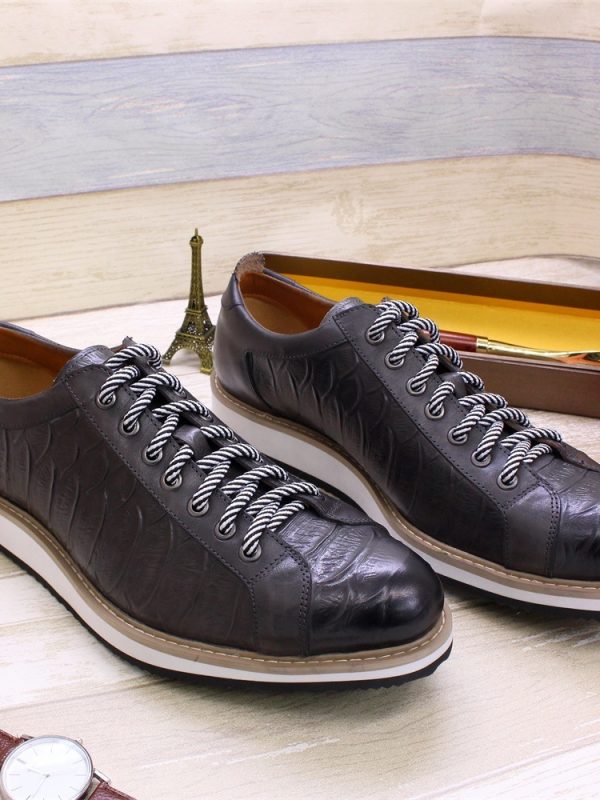 Fashion  Pattern Embossed Handmade Shoes For Men