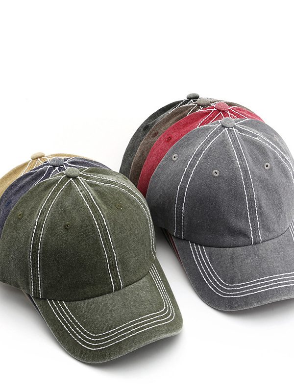 Washed And Distressed Light Board Baseball Cap Fashion Trend