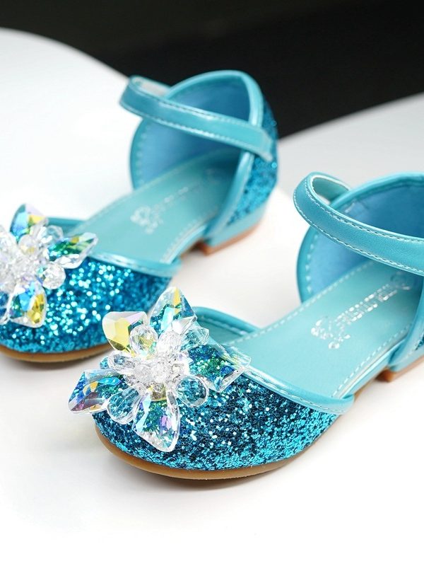 Girls crystal shoes rhinestone single shoes