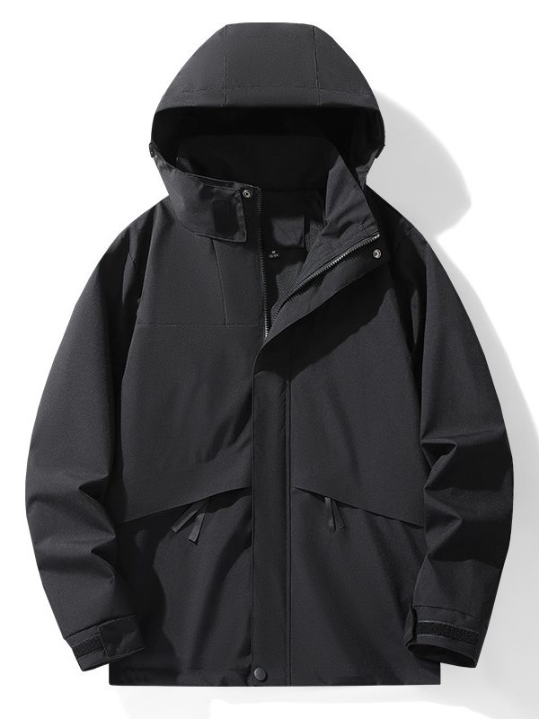Outdoor Single Layer Waterproof Windproof Hood Sports Jacket