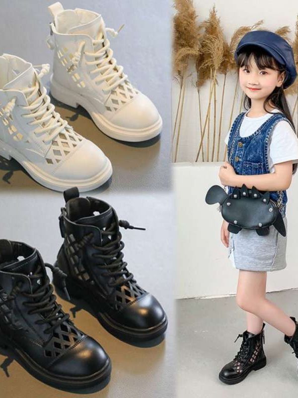 Children's Short Boots Thin Net Boots Hollow