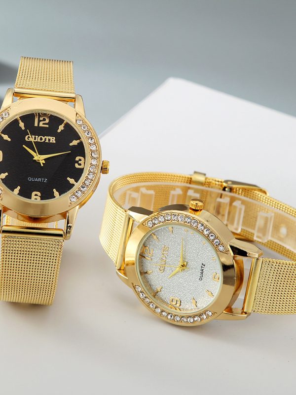 Women's Fashion Diamond Case Quartz Watch