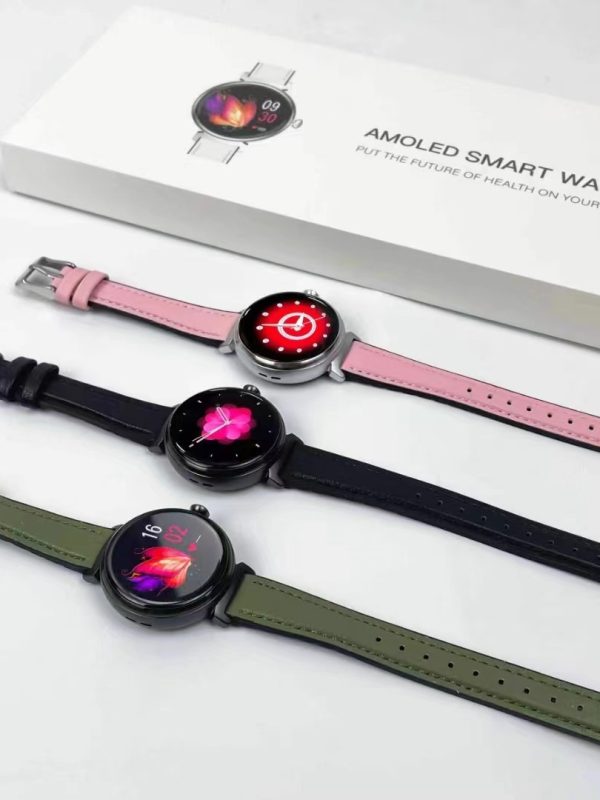 ساعة ذكية نسائية رياضية كاجوال مع معدل ضربات القلب وبلوتوث وسوار للاتصال