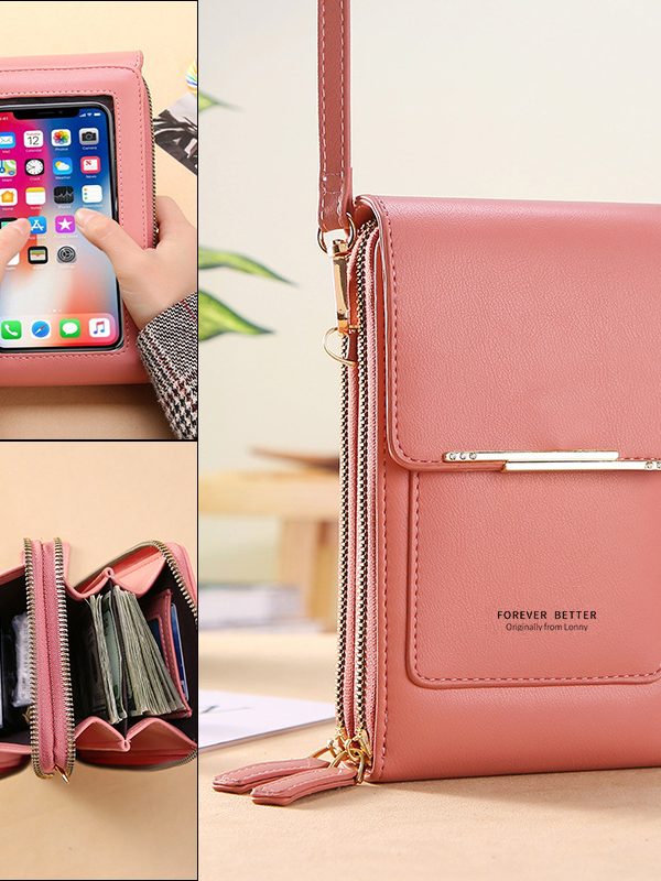 Touch Screen Mobile Phone Bag Small Crossbody Shouder Bags Women Long Wallet