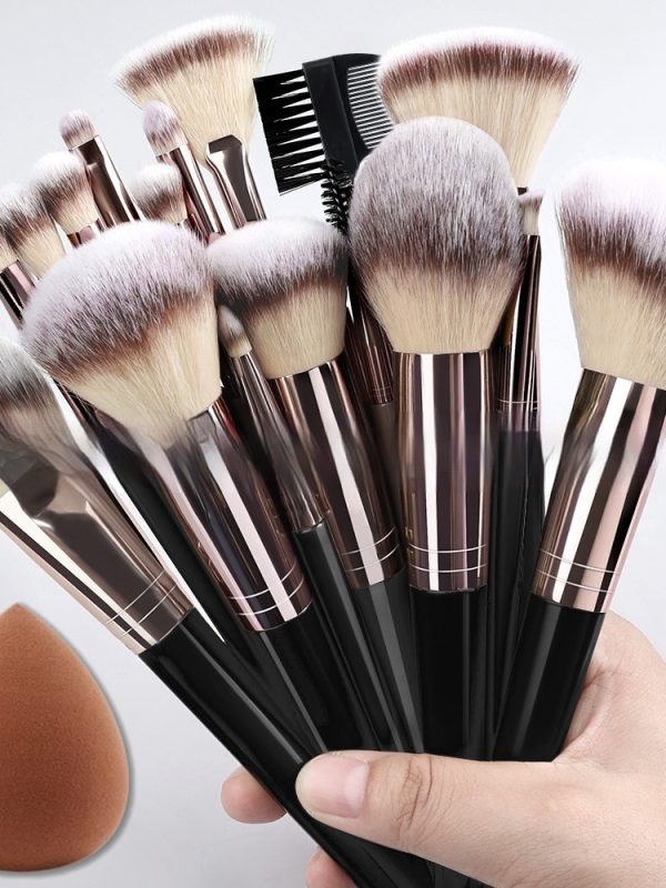 Black Makeup Brush Suit Foundation Eyeshadow Highlight