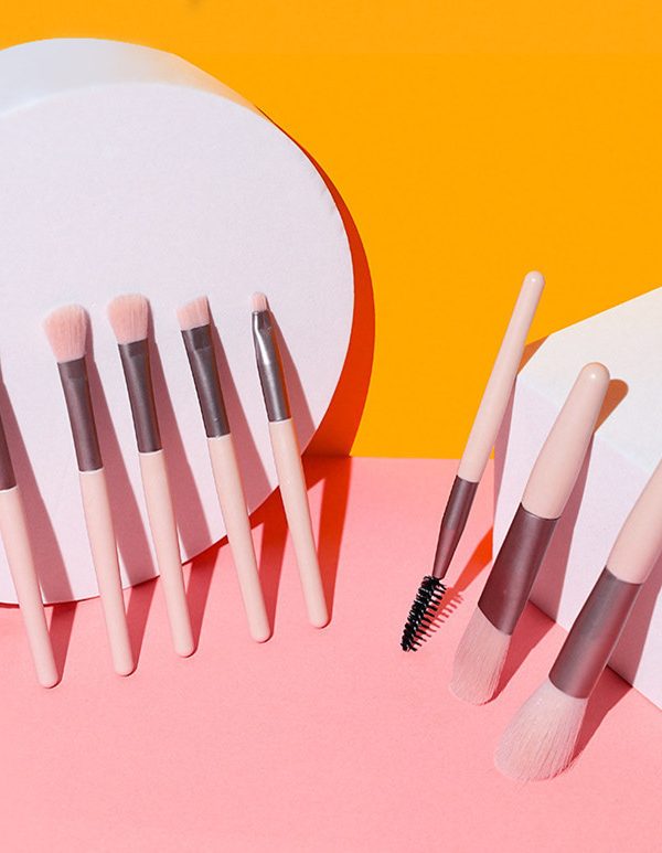 مجموعة فرش مكياج موراندي - 8 قطع