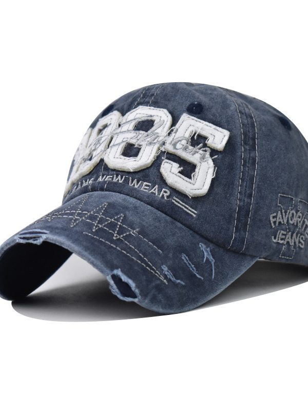 Letter Big Embroidery Wash Old Pure Cotton Do Not Fade Outdoor Cap