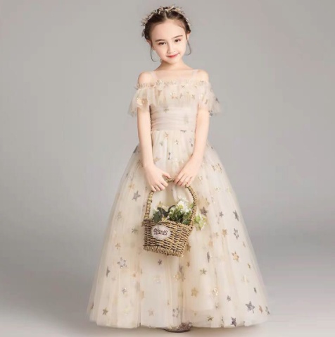 زي بيانو بزهرة منتفخة بفستان الأميرة للفتيات