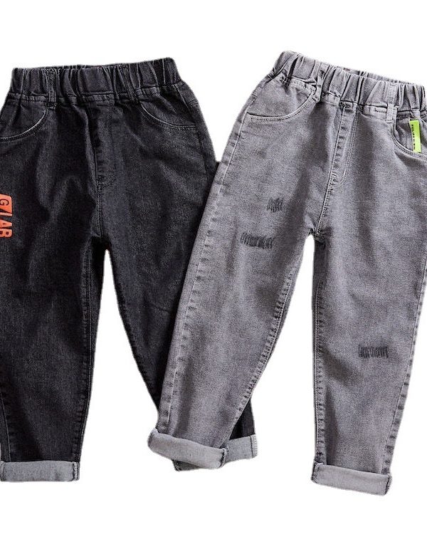 بنطلون جينز فضفاض رقيق للأطفال