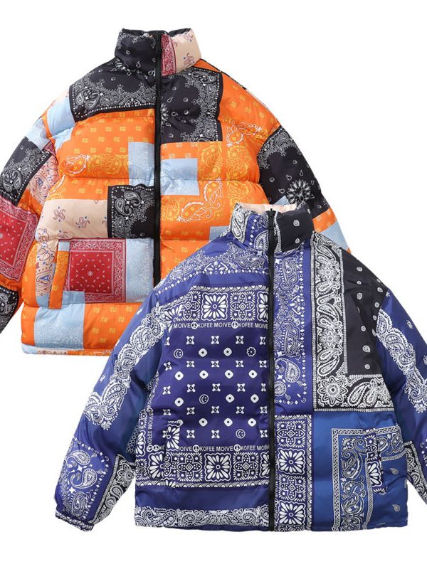 Hip Hop Stand Collar Cotton Coat