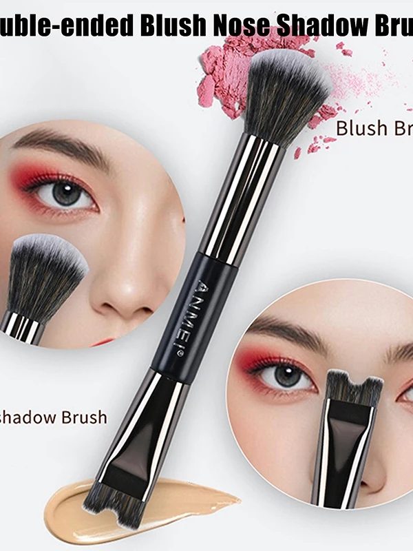 Nose Contour U-Shaped Makeup Brush For Sculpting And Defining Double Head Foundation Highlighter Brush Nose Shadow Brush