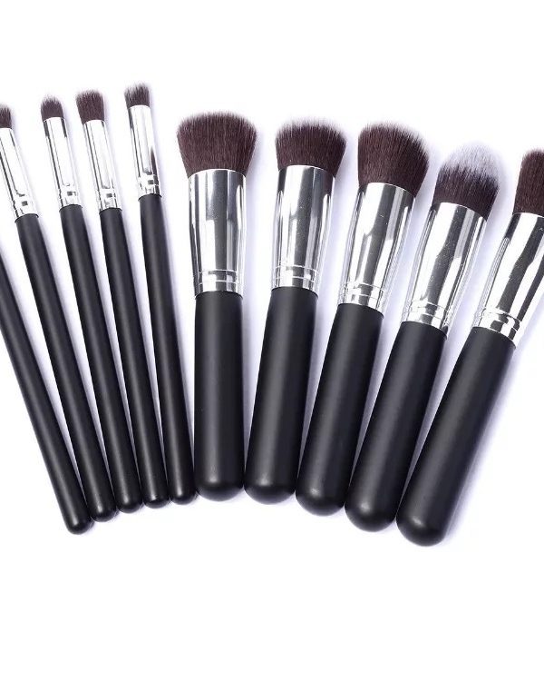 Black Bing Portable 10 Makeup Brushes Suit Beauty Tools