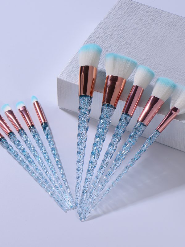 Nylon Plastic White Spiral Makeup Brush