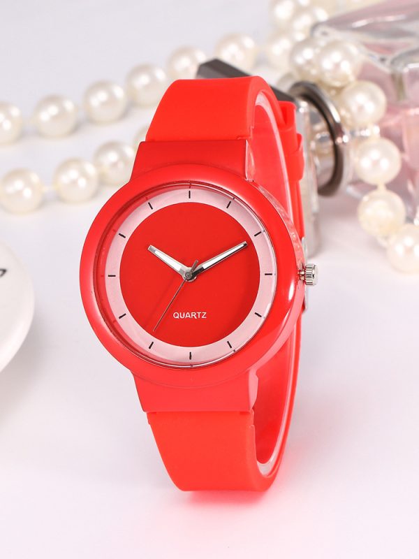Simple Silicone Jelly Quartz Student Watch