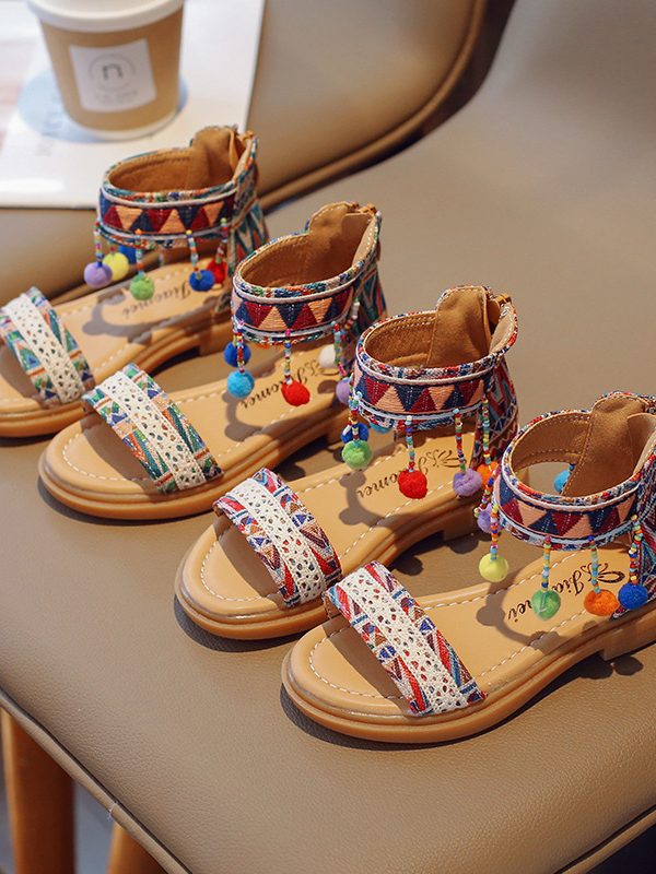 Girls' Ethnic And Foreign Style Vacation Sandals