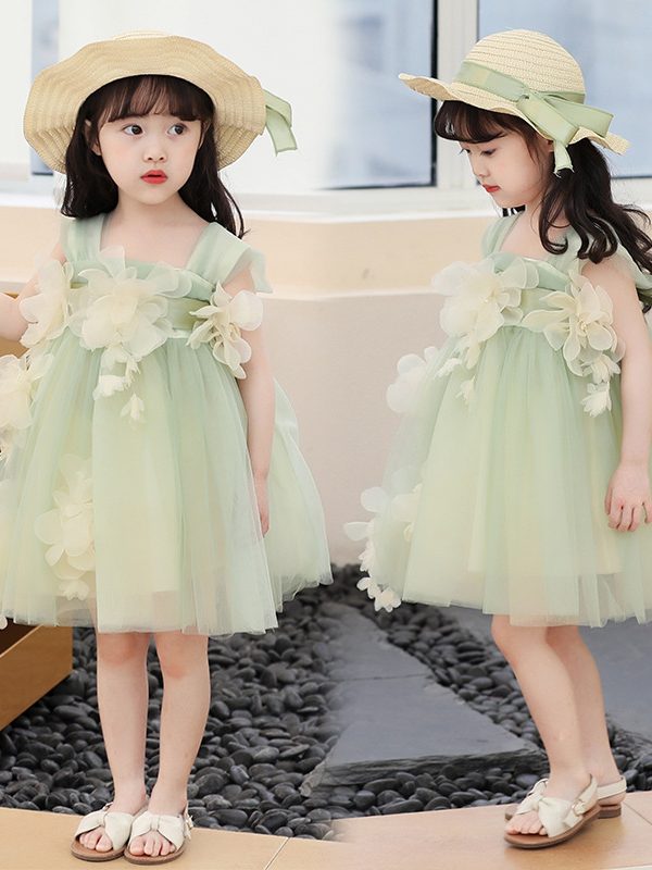 فستان صيفي جديد للأطفال بزي الزهور