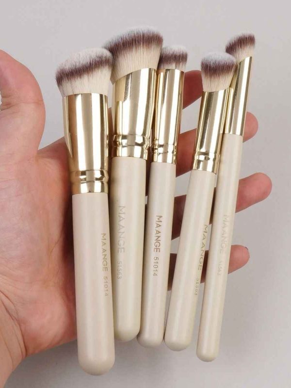 MAANGE 5 Pcs Makeup Brushes Powder Blusher Brush Foundation