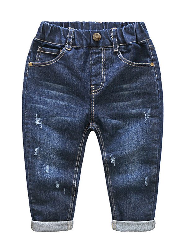Boys' Spring And Autumn Crawler Jeans Children's Casual Pants Crawler